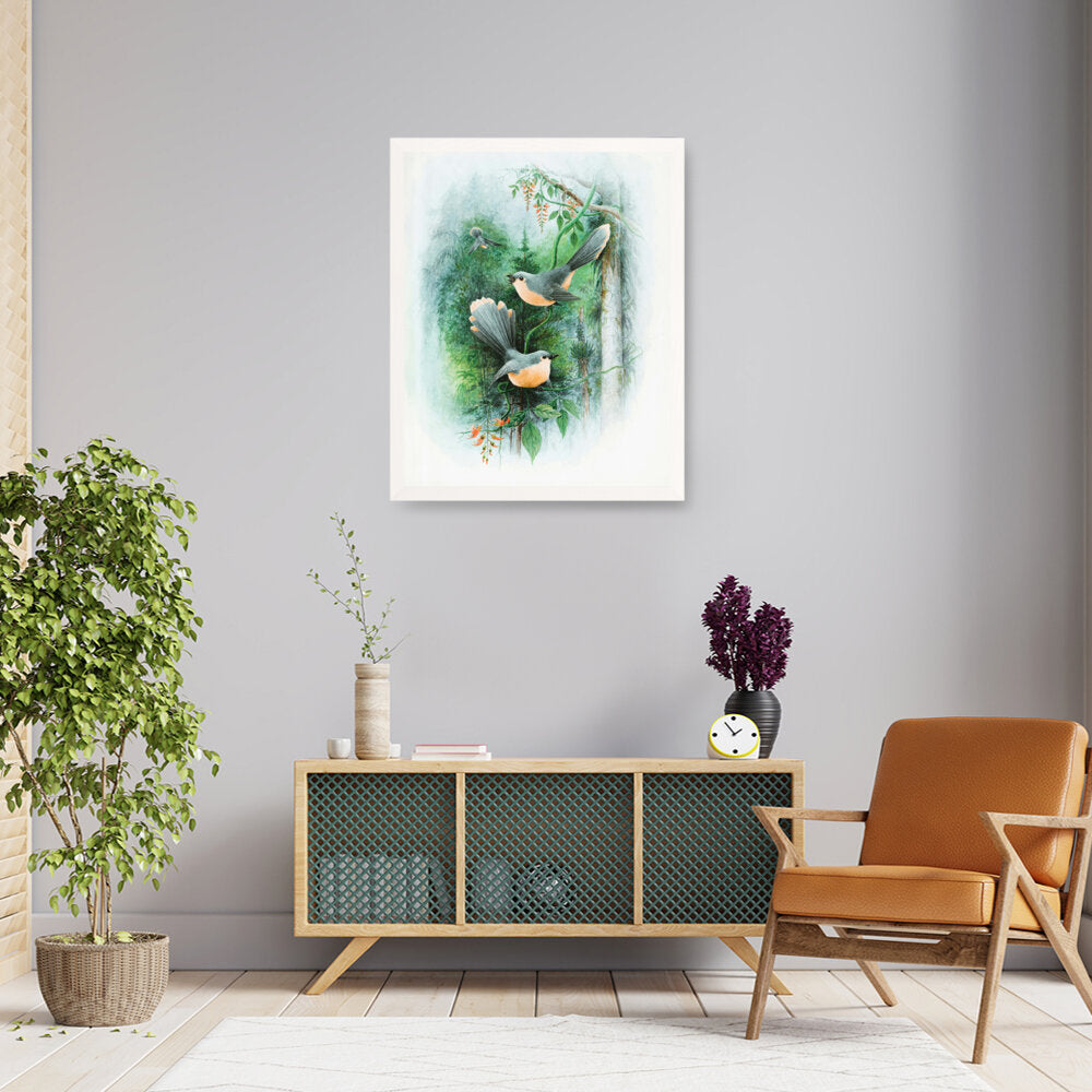 Bird Art - Framed Canvas