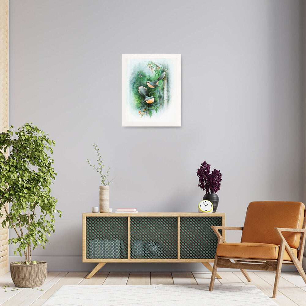 Bird Art - Framed Canvas