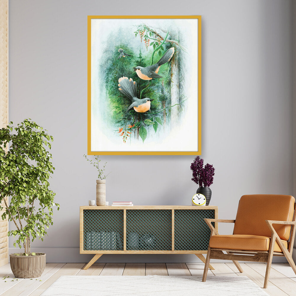 Bird Art - Framed Canvas