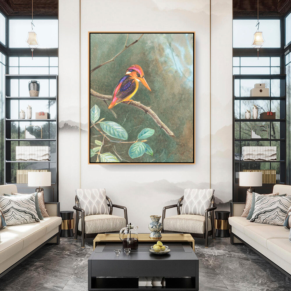 Painting Of Bird - FLOATING FRAME