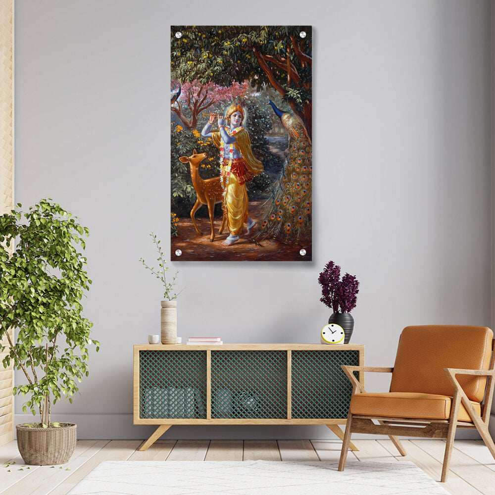 Picasoul - Artist - Lord Krishna - Acrylic Wall Photo