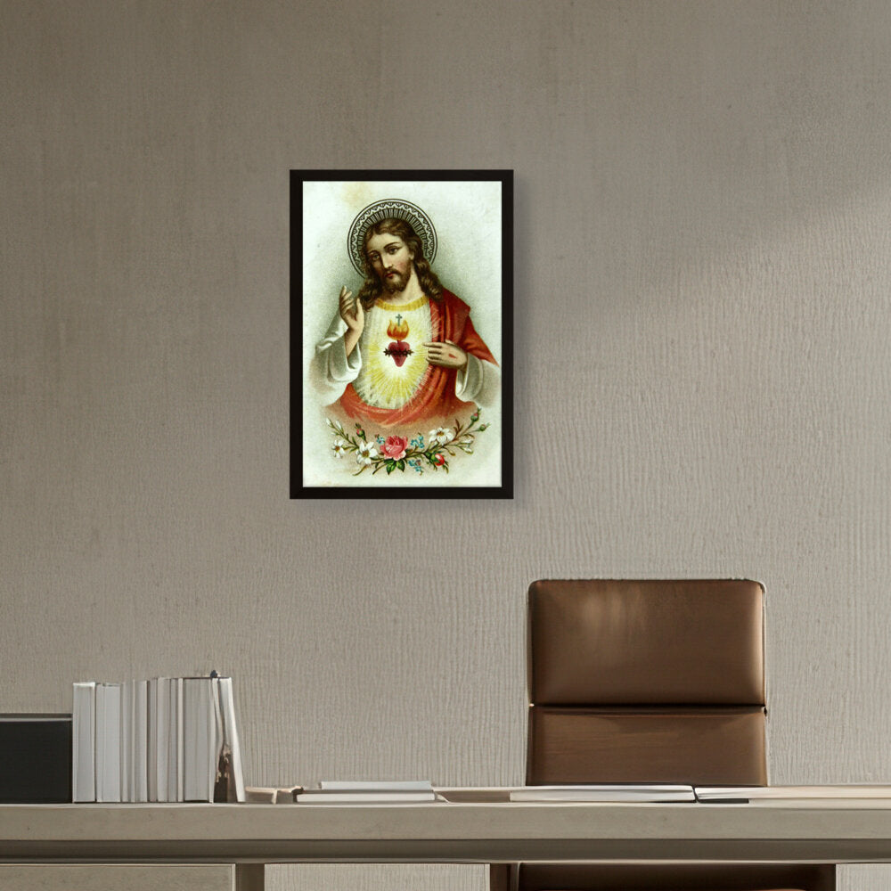 Jesus ƒ??Love One Anotherƒ?? - Framed Canvas