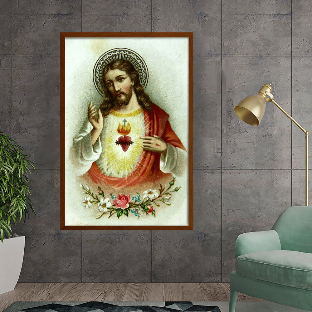 Jesus ƒ??Love One Anotherƒ?? - Framed Canvas