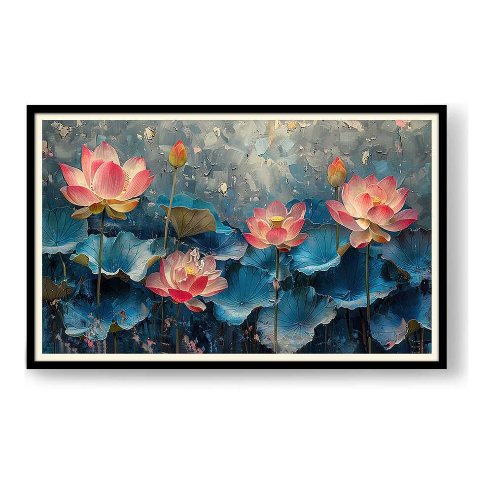 Water Lily Wall Art - WALL MOUNT FRAME