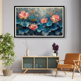 Picasoul - Artist - Water Lily Wall Art - WALL MOUNT FRAME