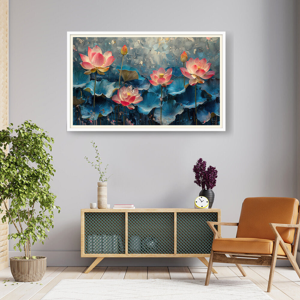 Water Lily Wall Art - WALL MOUNT FRAME