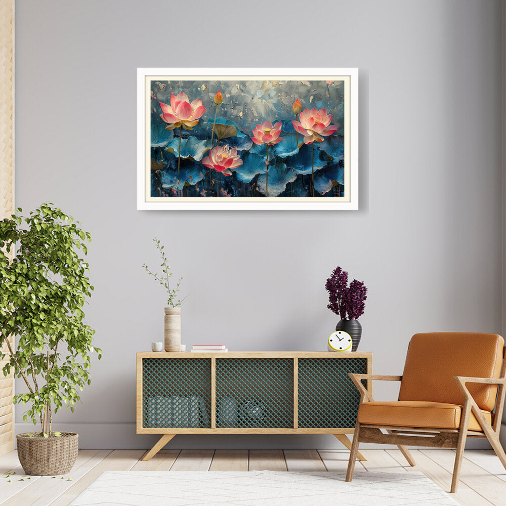 Water Lily Wall Art - WALL MOUNT FRAME