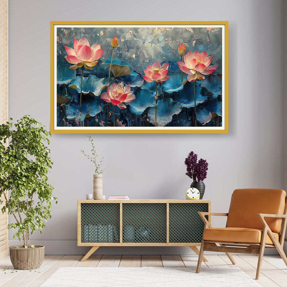 Water Lily Wall Art - WALL MOUNT FRAME