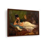 Reclining Nair Lady - Framed Canvas