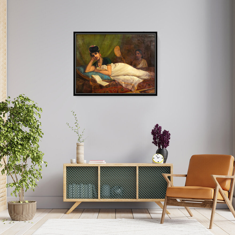 Reclining Nair Lady - FLOATING FRAME