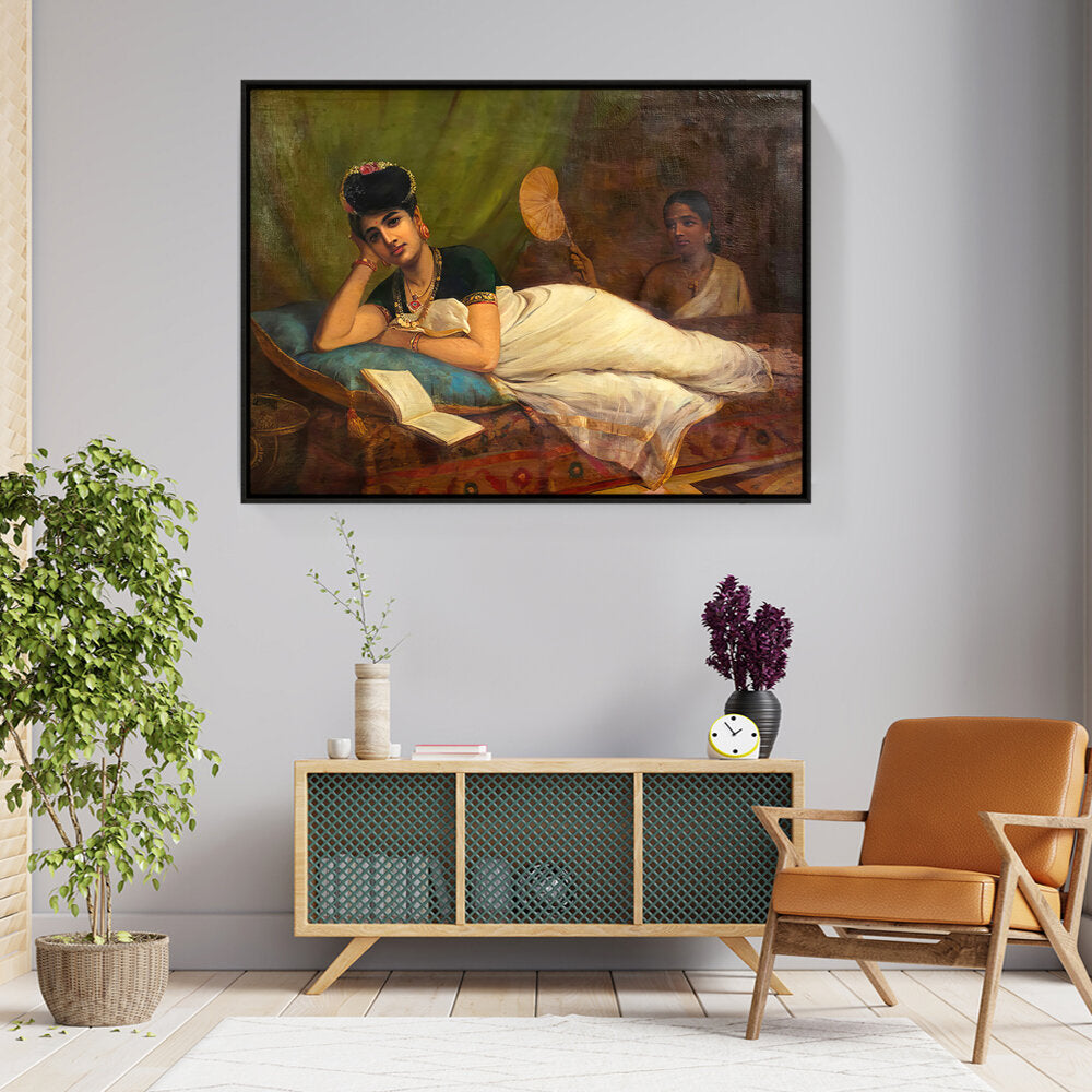 Reclining Nair Lady - FLOATING FRAME