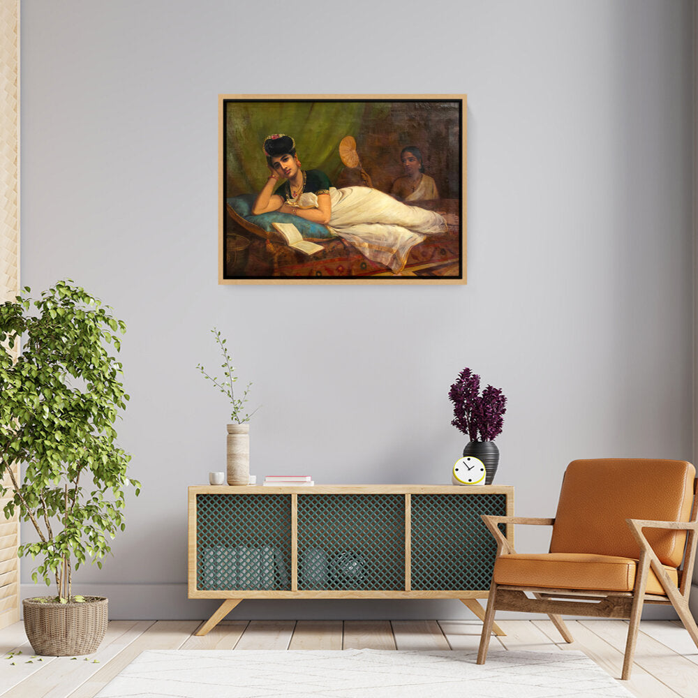 Reclining Nair Lady - FLOATING FRAME