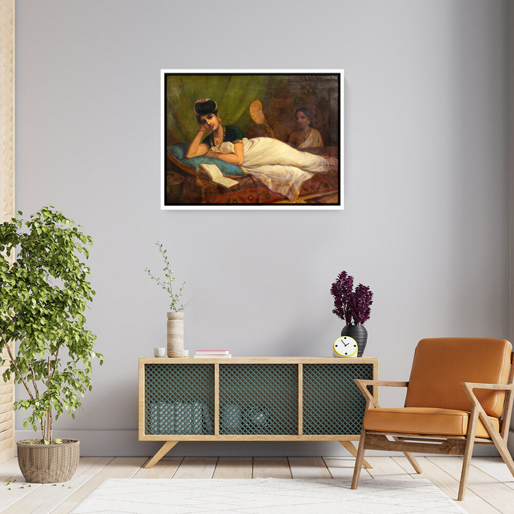 Reclining Nair Lady - FLOATING FRAME