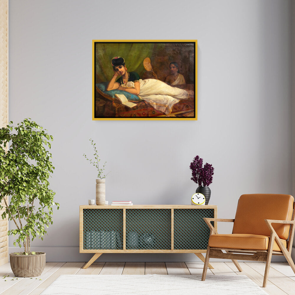Reclining Nair Lady - FLOATING FRAME
