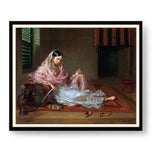 An Indian Girl With A Hookah - WALL MOUNT FRAME