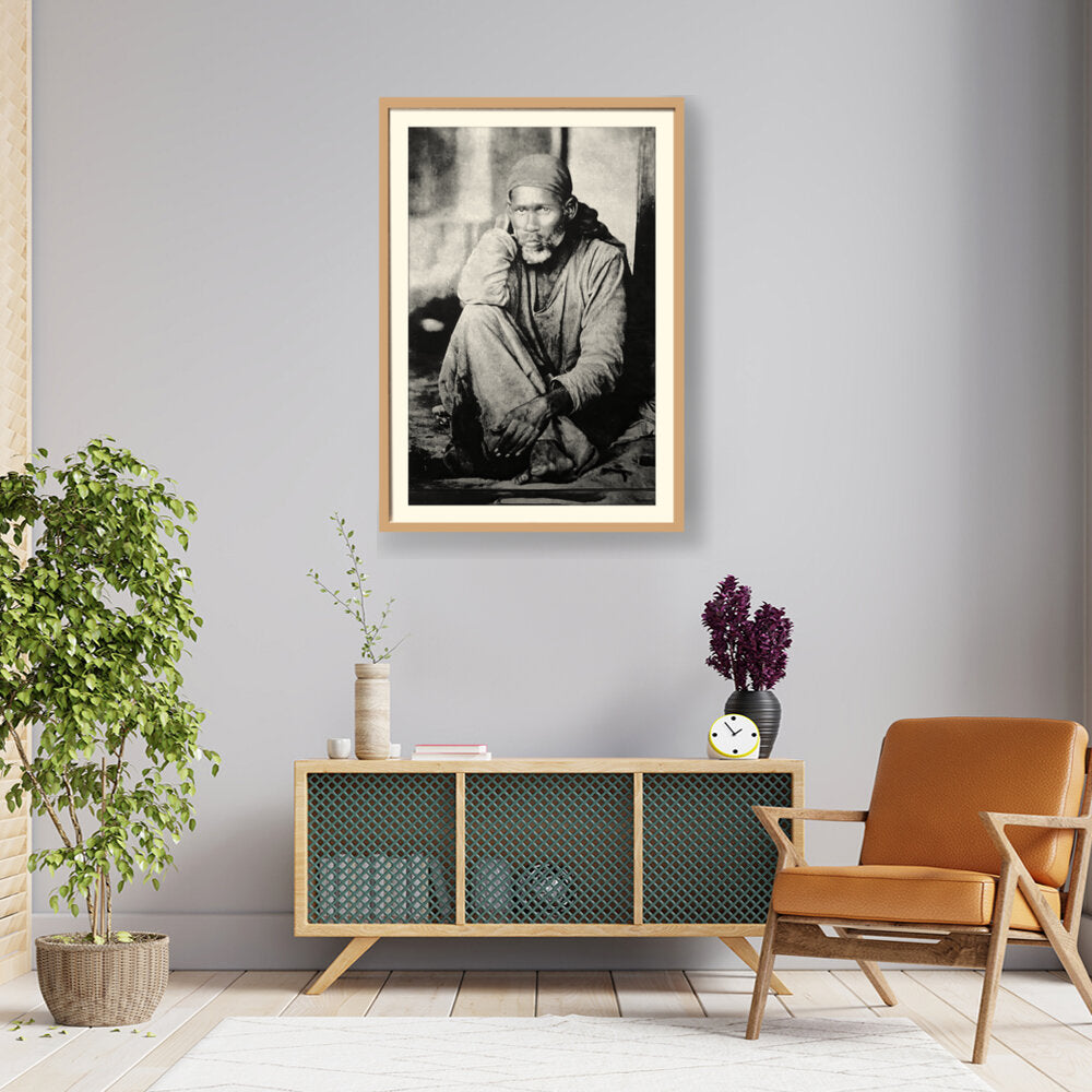 Sai Baba Of Shirdi Original Im - WALL MOUNT FRAME