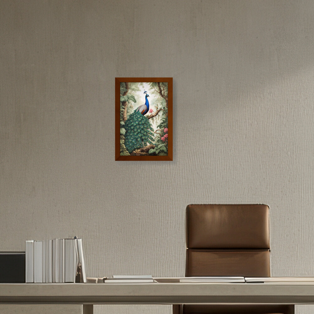 Peacock - Framed Canvas