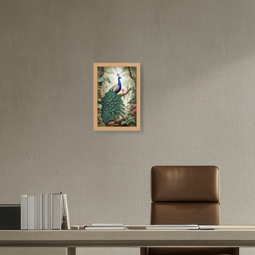 Peacock - Framed Canvas