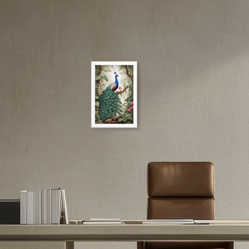 Peacock - Framed Canvas