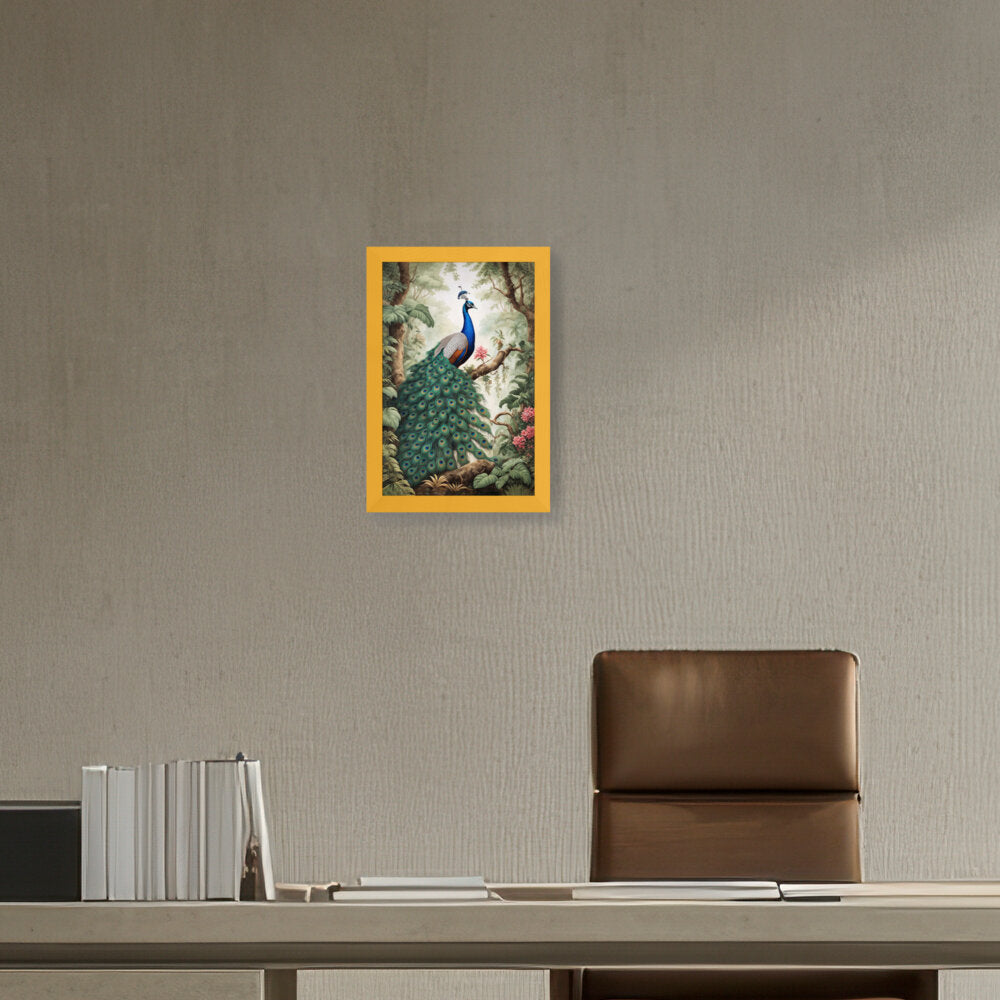Peacock - Framed Canvas