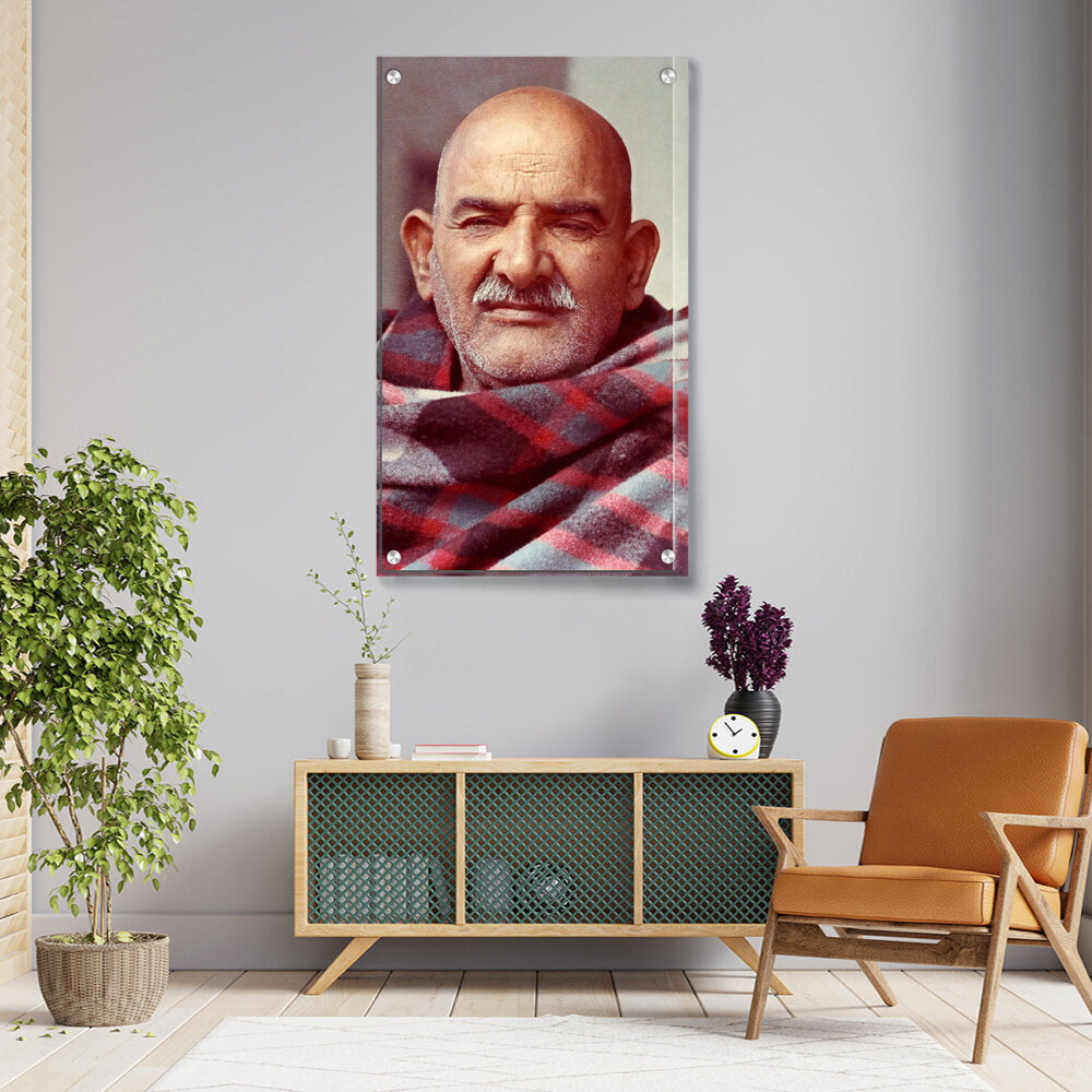 Picasoul - Artist - Portrait Of Neem Karoli Baba - Acrylic Wall Photo