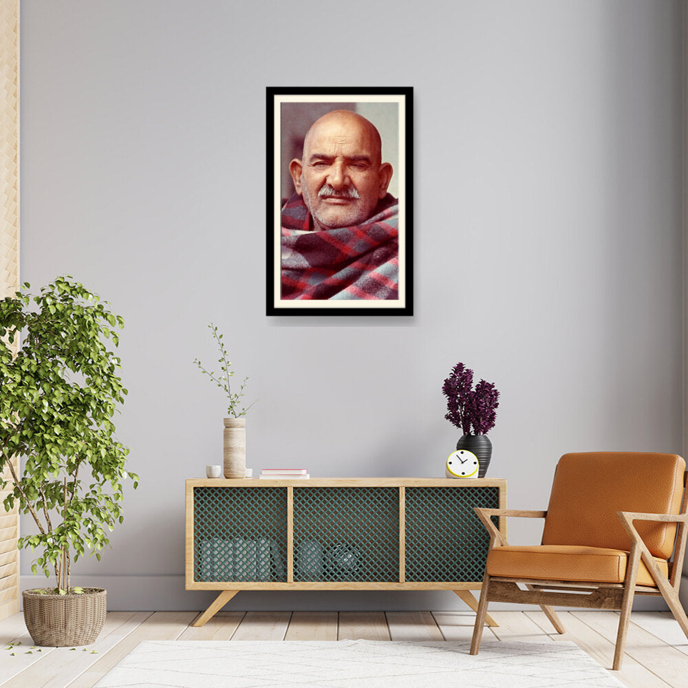 Portrait Of Neem Karoli Baba - WALL MOUNT FRAME