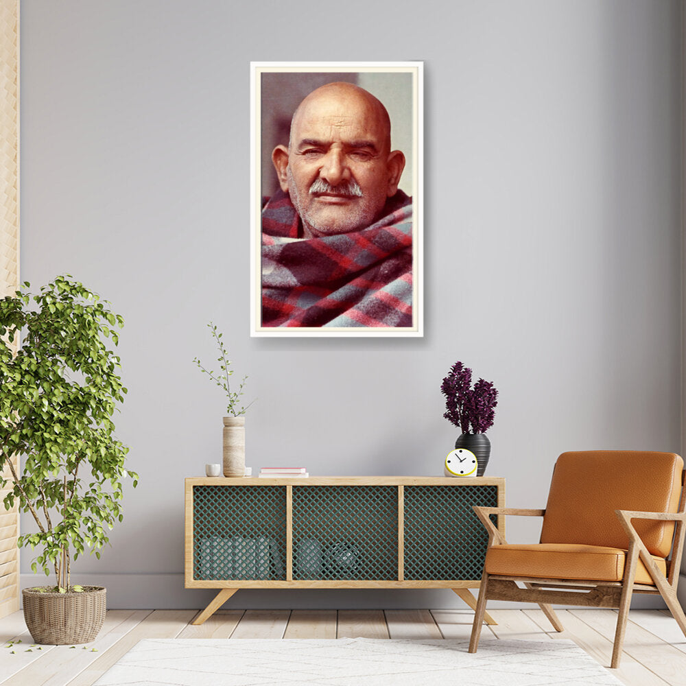 Portrait Of Neem Karoli Baba - WALL MOUNT FRAME