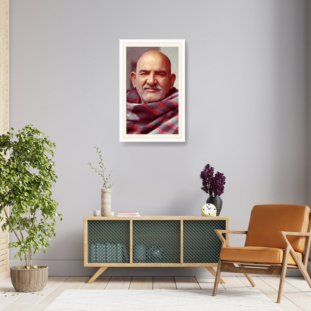 Portrait Of Neem Karoli Baba - WALL MOUNT FRAME