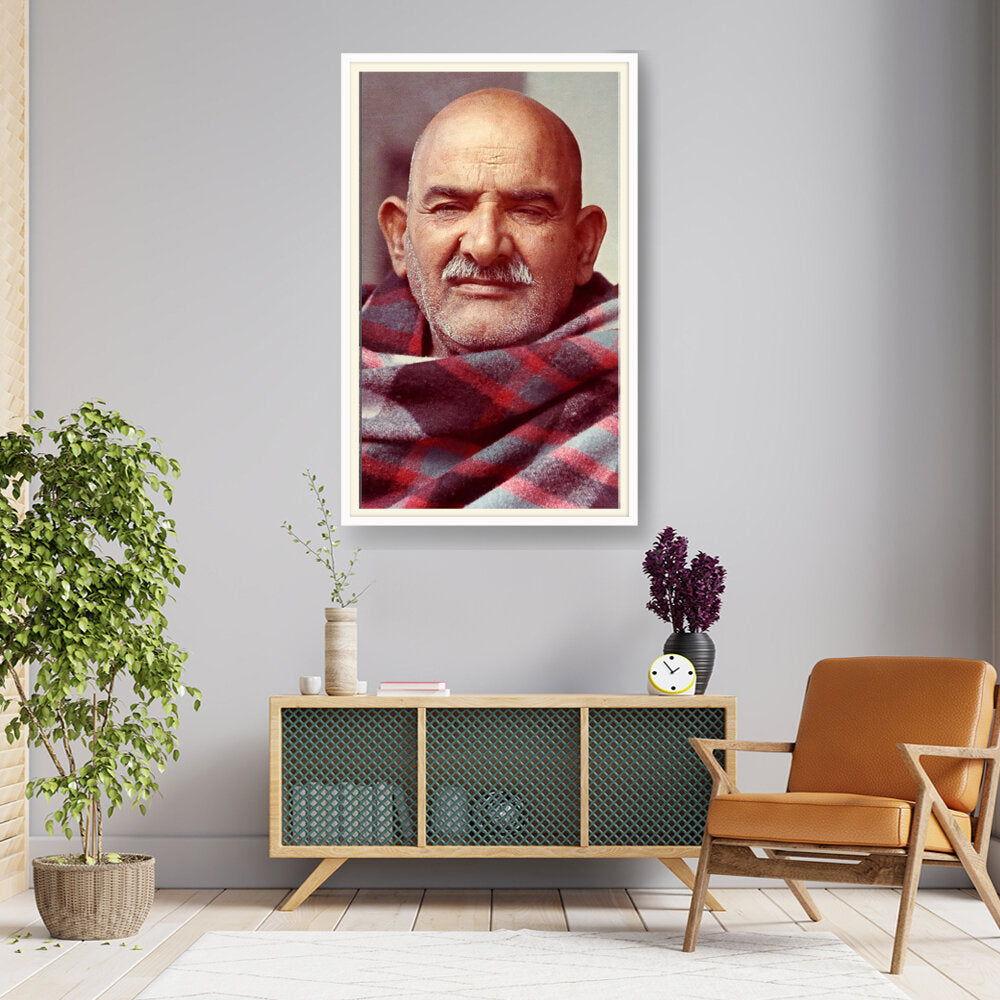 Portrait Of Neem Karoli Baba - WALL MOUNT FRAME