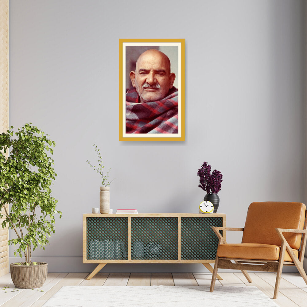 Portrait Of Neem Karoli Baba - WALL MOUNT FRAME