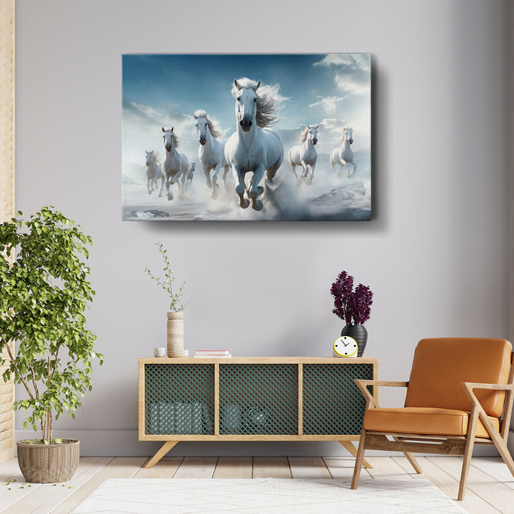 White Horses Running