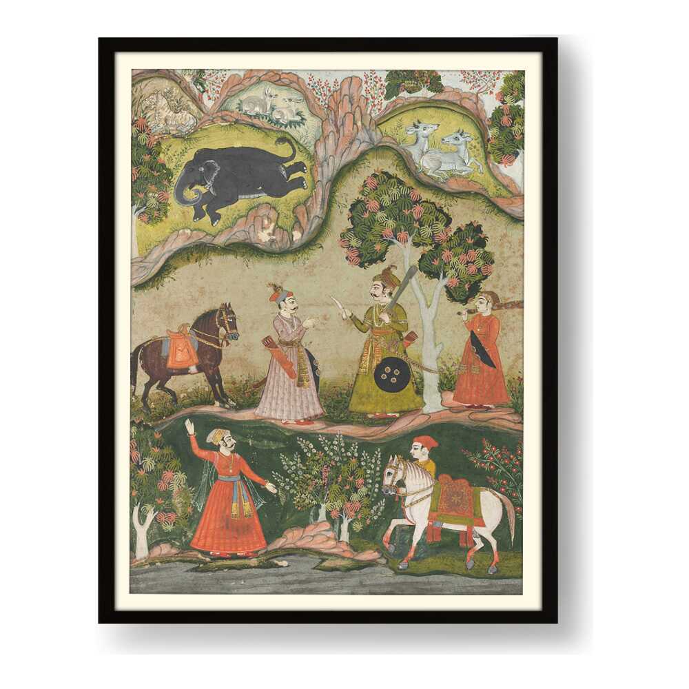 Indian Raga Painting - WALL MOUNT FRAME