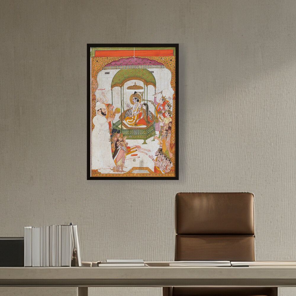 Rama And Sita - Framed Canvas