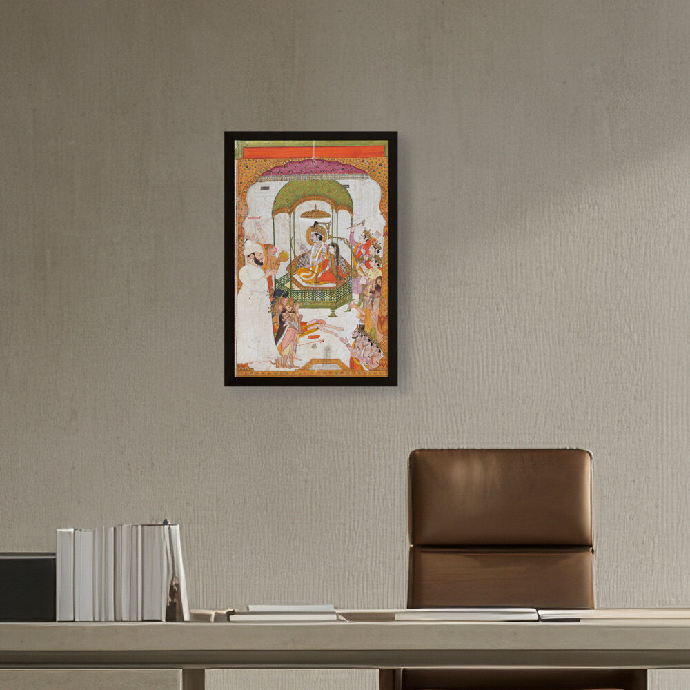 Rama And Sita - Framed Canvas