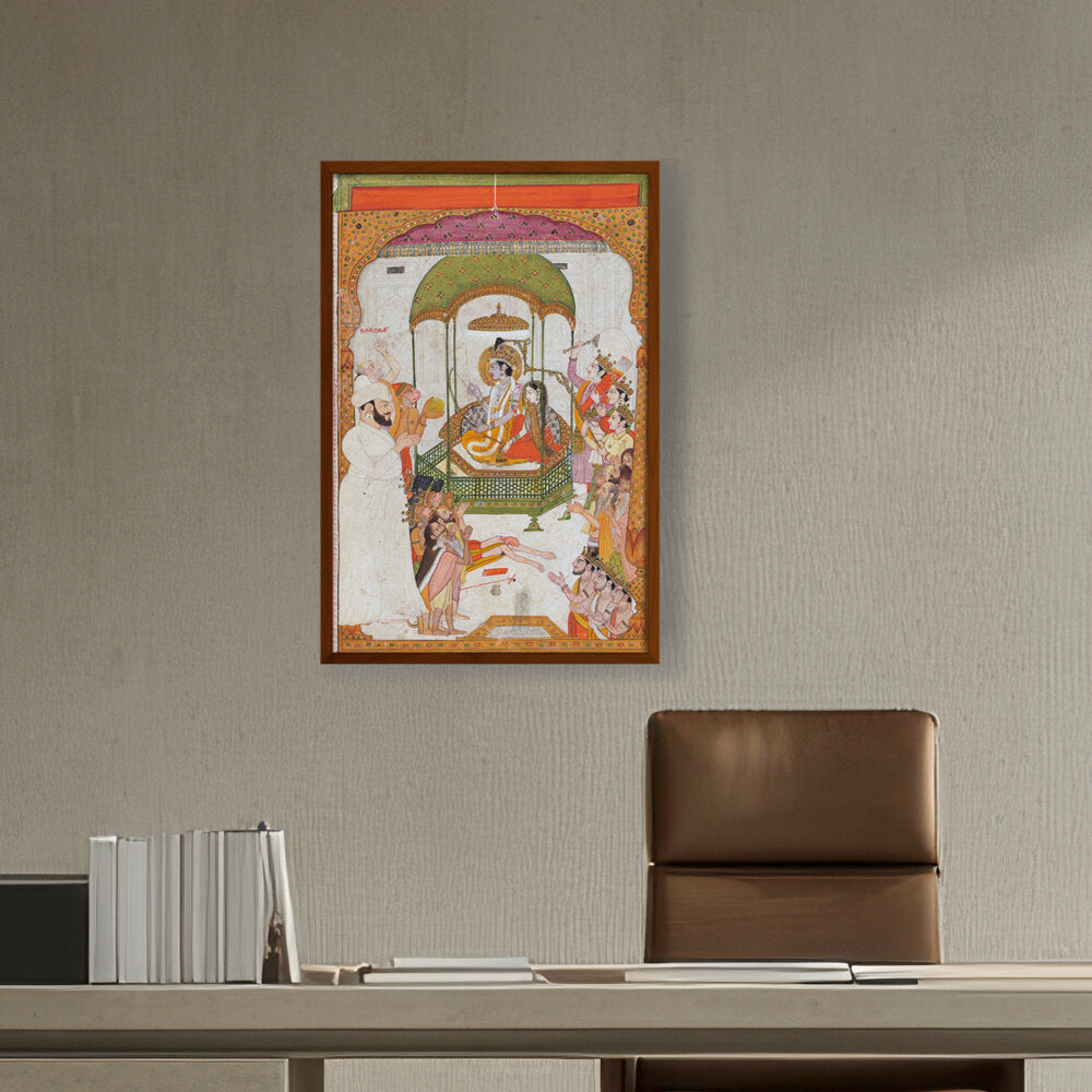 Rama And Sita - Framed Canvas
