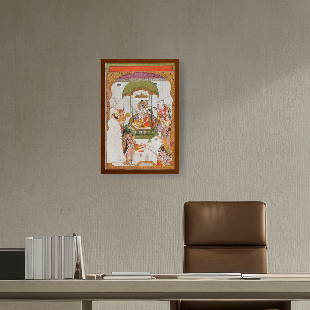 Rama And Sita - Framed Canvas