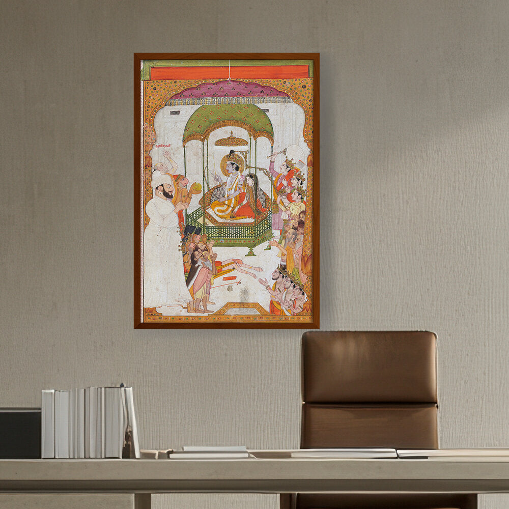 Rama And Sita - Framed Canvas