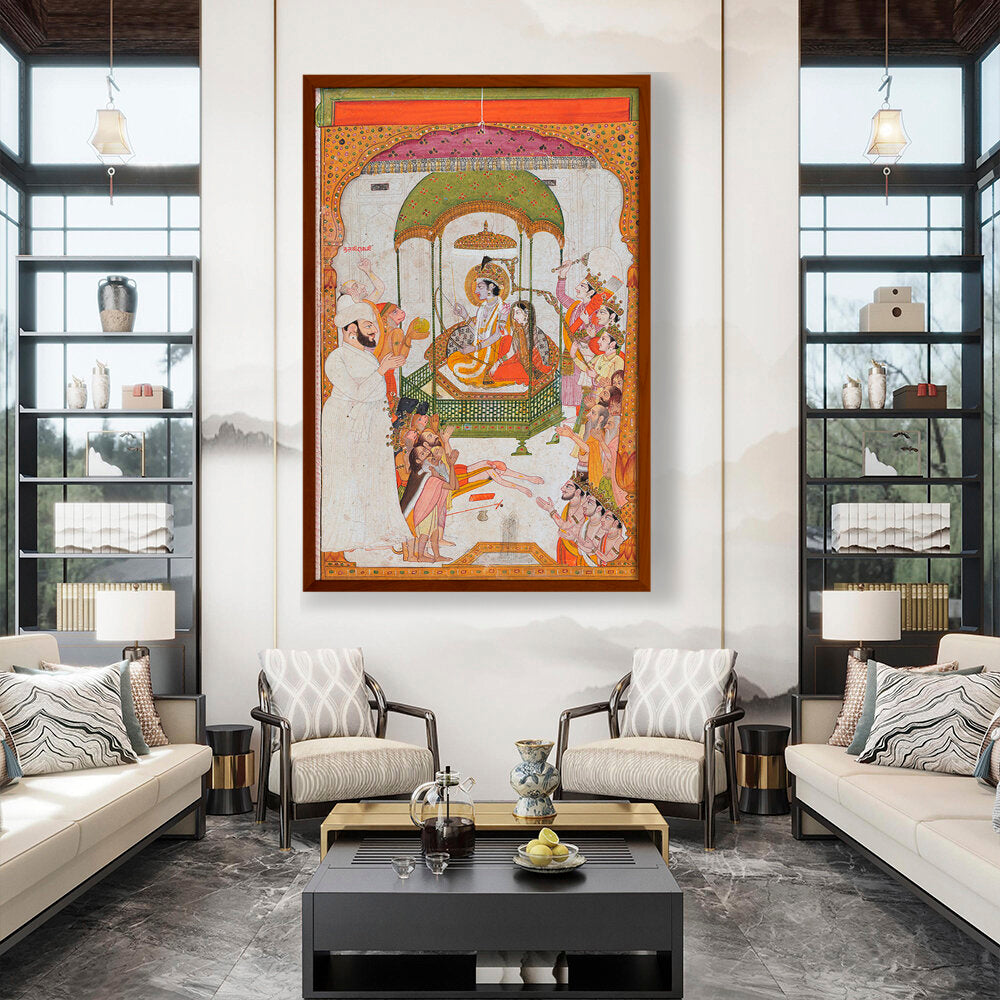 Rama And Sita - Framed Canvas
