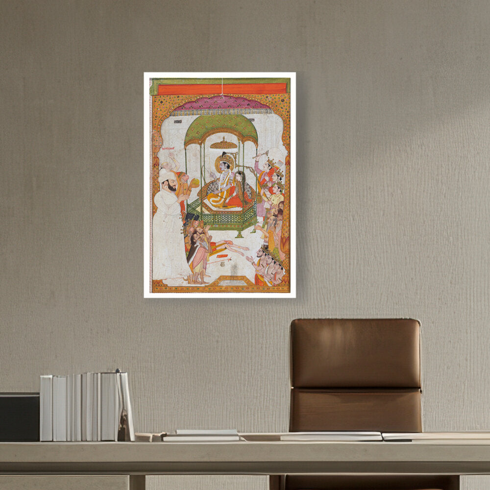 Rama And Sita - Framed Canvas