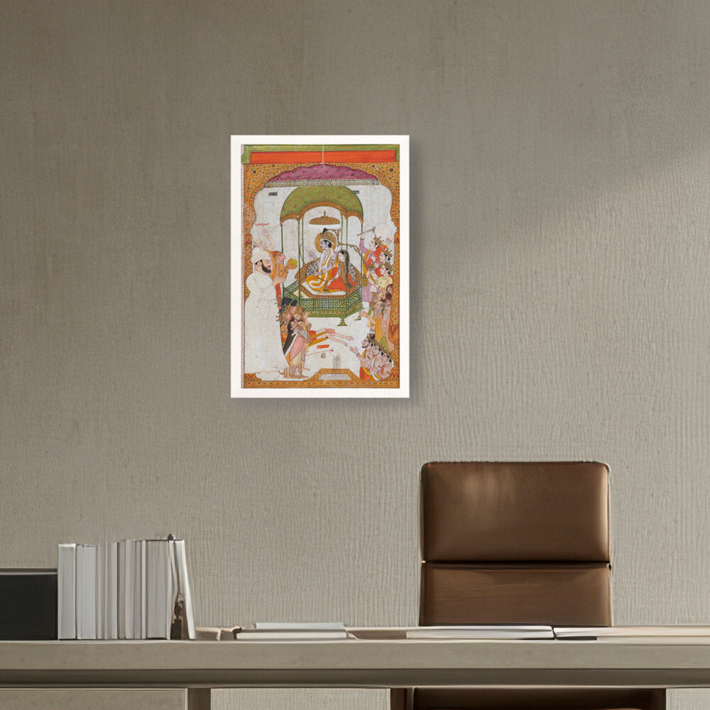 Rama And Sita - Framed Canvas