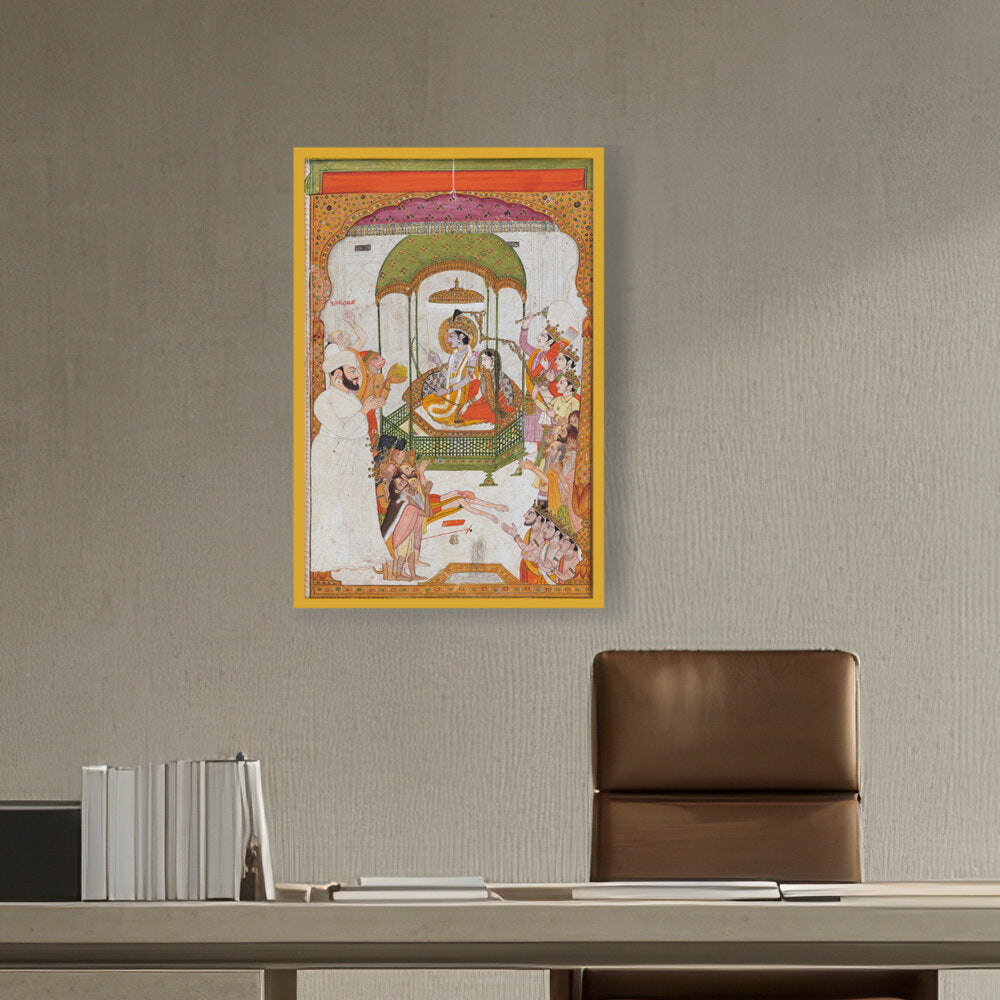 Rama And Sita - Framed Canvas