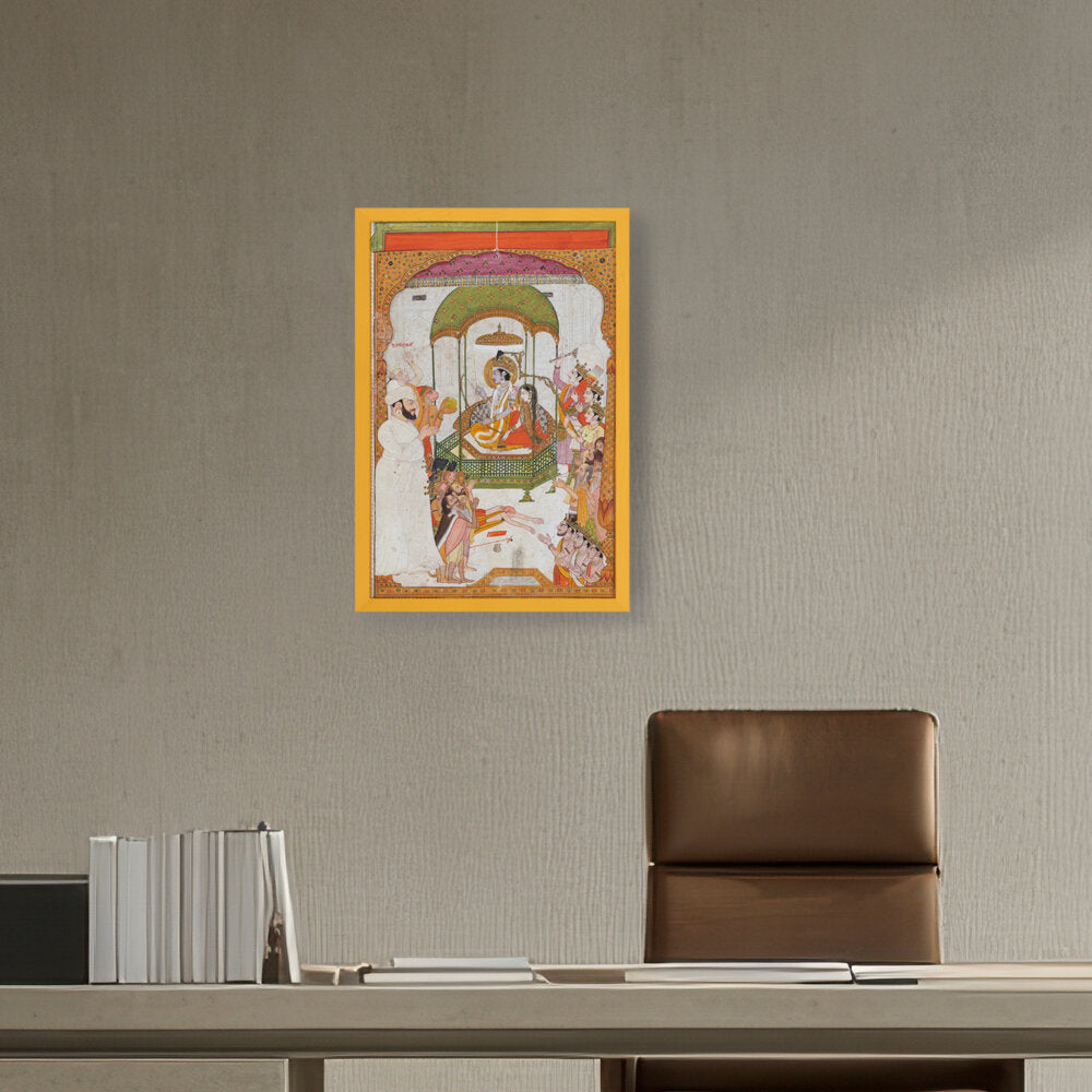 Rama And Sita - Framed Canvas