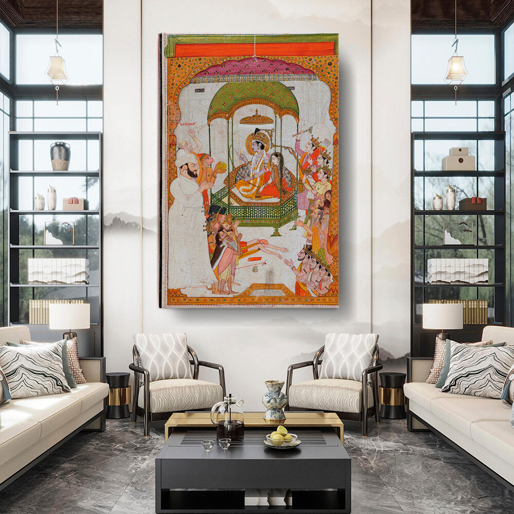 Rama And Sita - Wall Canvas