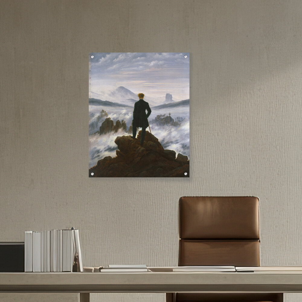 Wanderer Above The Sea Of Fog - Acrylic Wall Photo