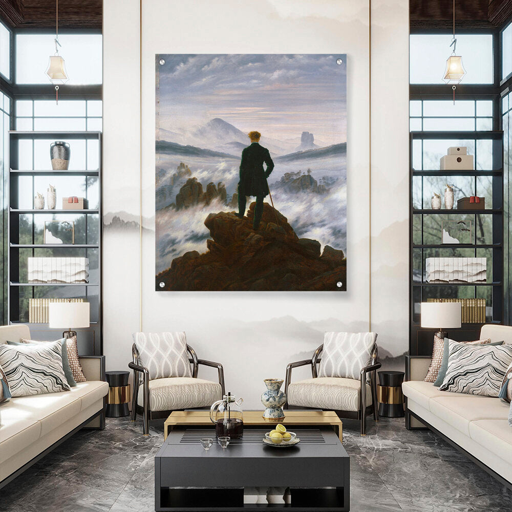 Wanderer Above The Sea Of Fog - Acrylic Wall Photo