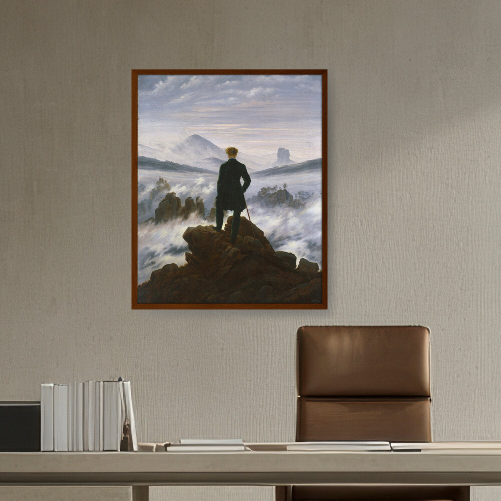 Wanderer Above The Sea Of Fog - Framed Canvas