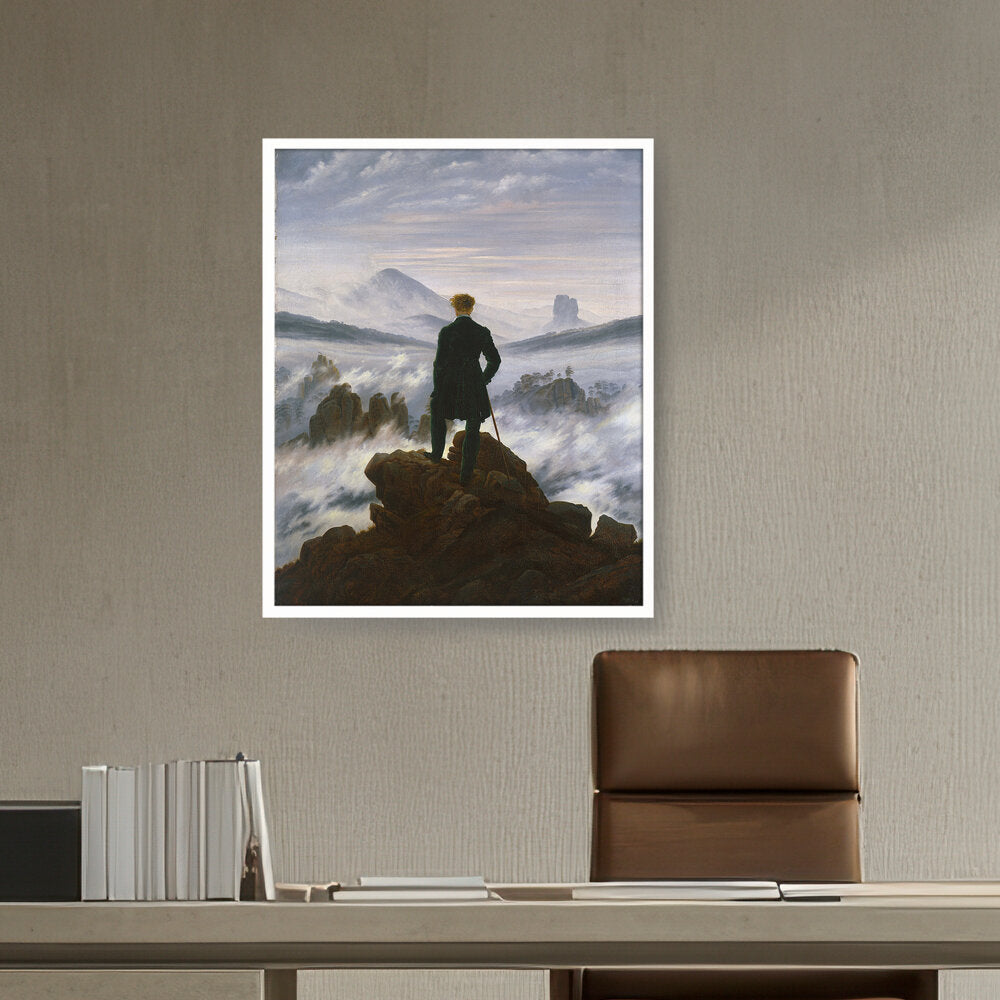 Wanderer Above The Sea Of Fog - Framed Canvas