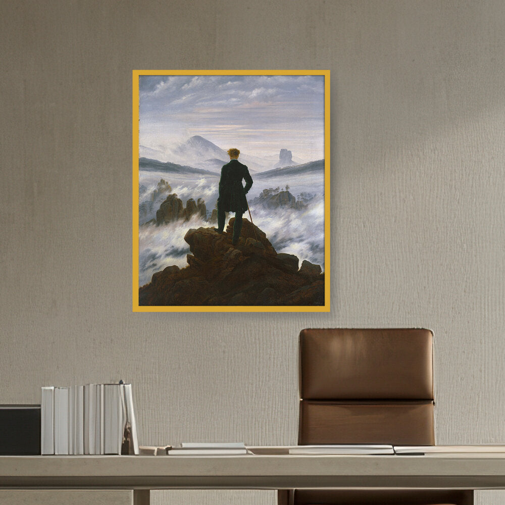 Wanderer Above The Sea Of Fog - Framed Canvas