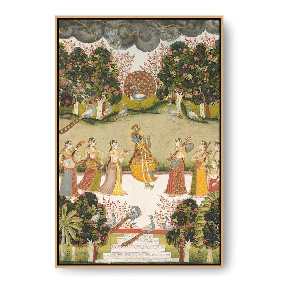 Krishna Playing The Flute - FLOATING FRAME