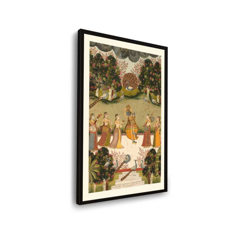 Krishna Playing The Flute - WALL MOUNT FRAME